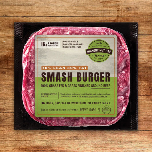 100% Grassfed Beef Smash Burger (10 lbs)