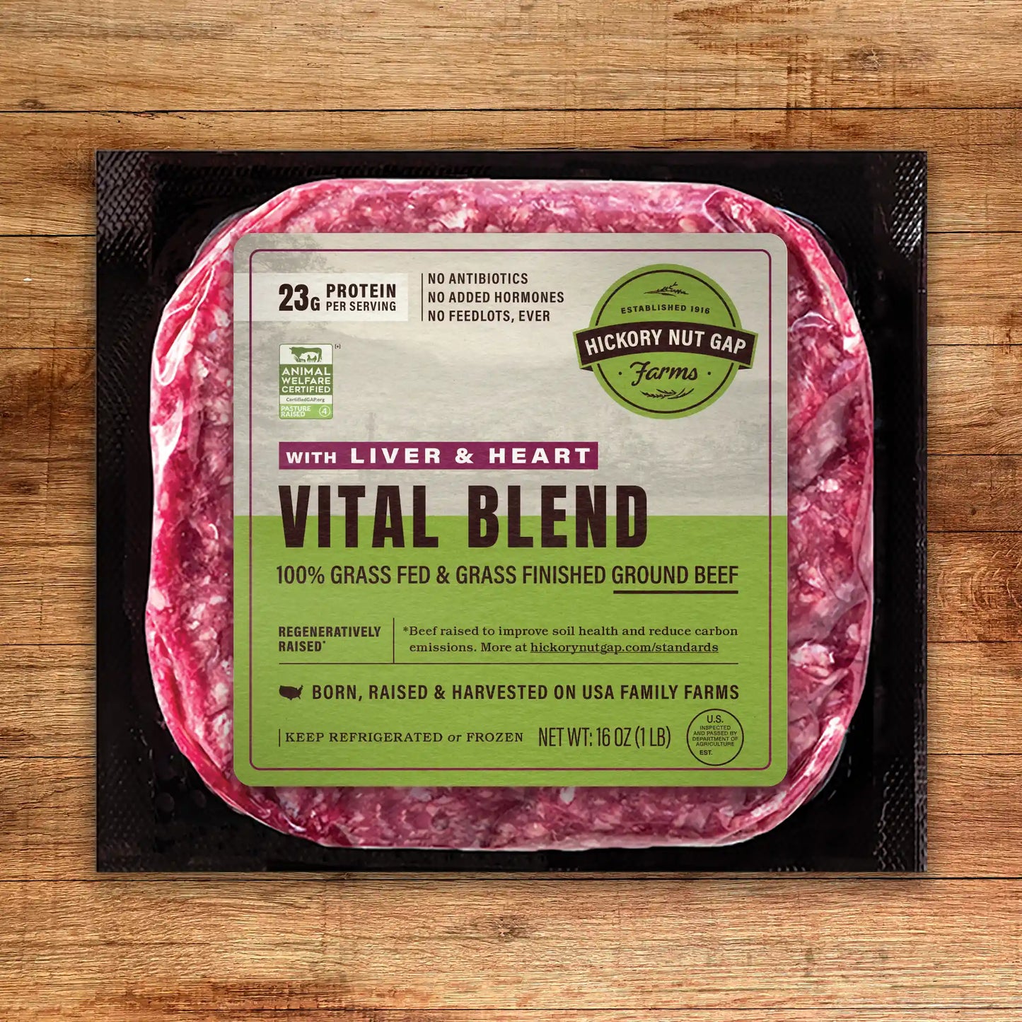 100% Grassfed Beef Vital Blend with Heart & Liver (10 lbs)