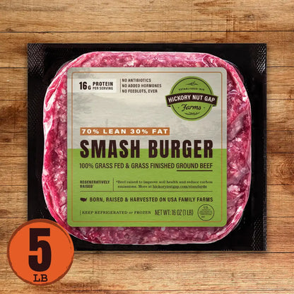 100% Grassfed Beef Smash Burger (5 lbs)